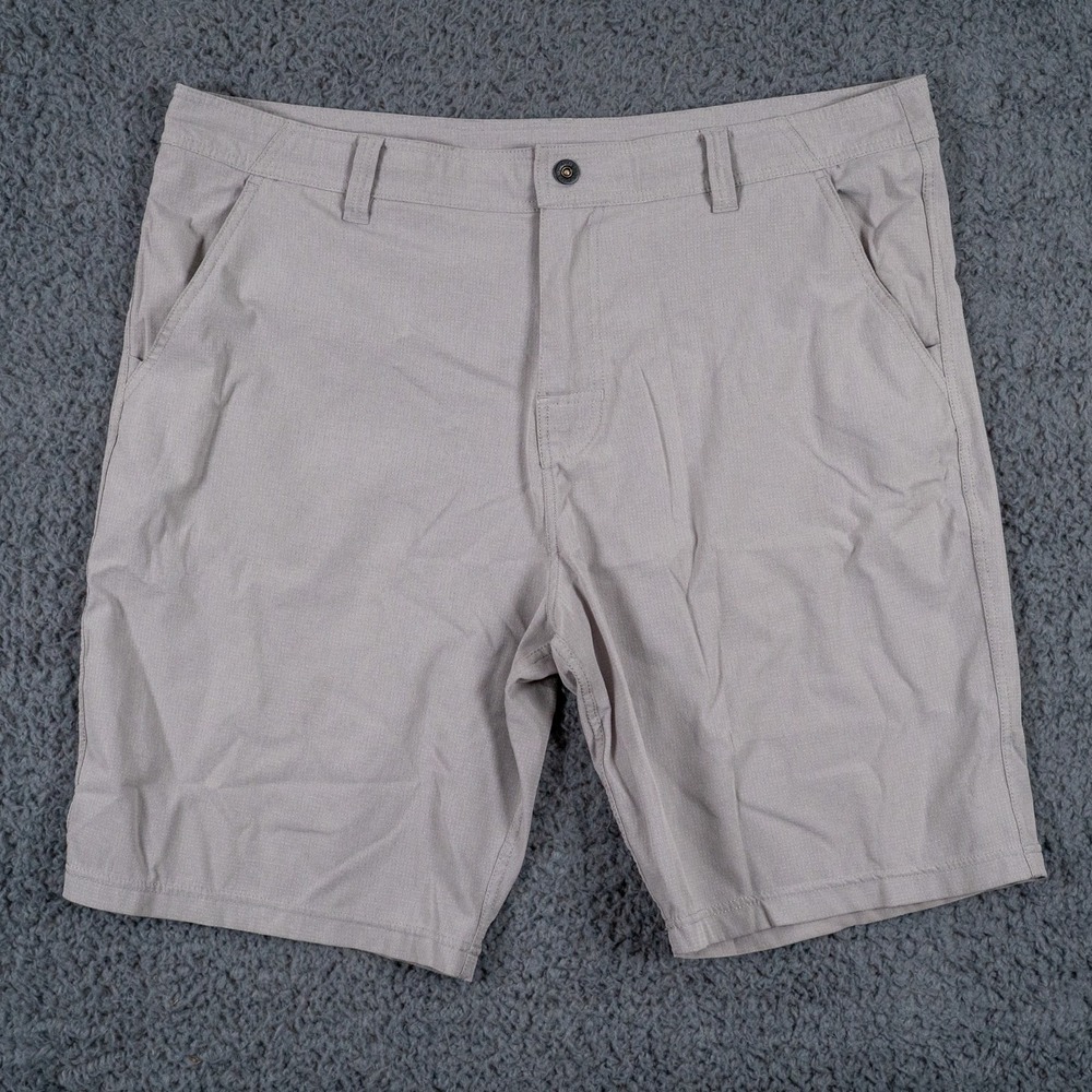 prAna Short Mens‎ 40 Gray Furrow Pockets Stretch Hiking